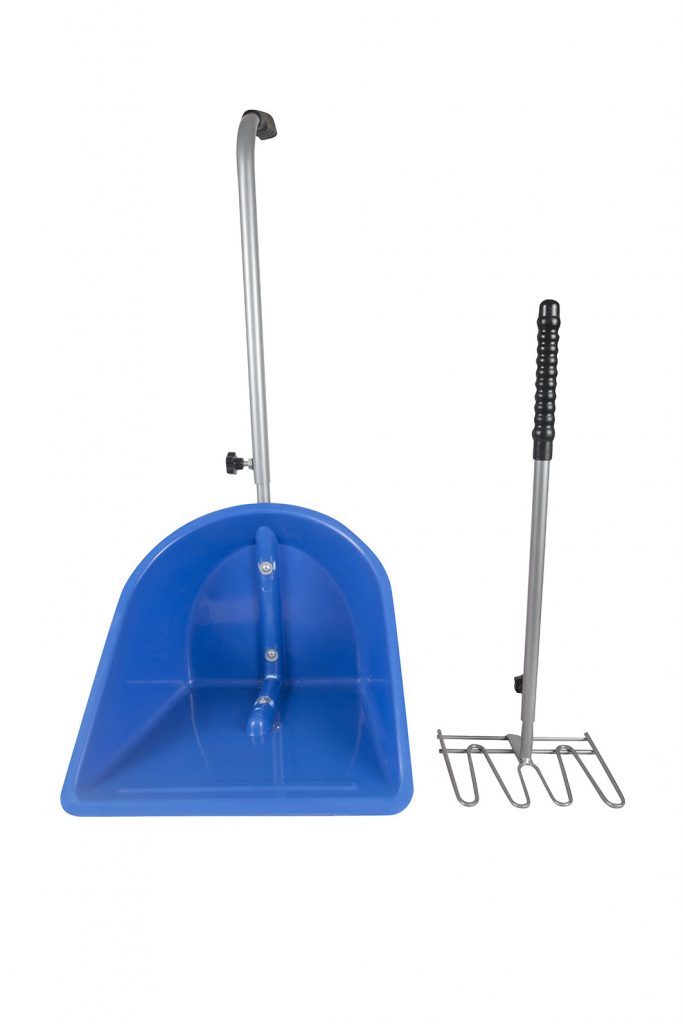 Pooper Scooper with Adjustable Handle and Rake Blue Super Horse